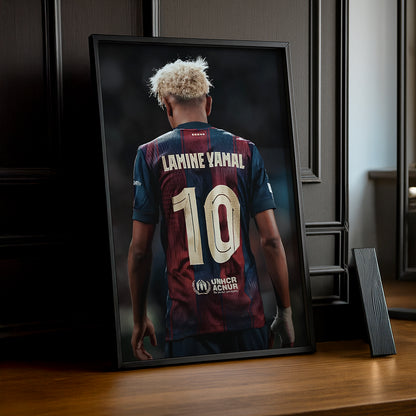Poster encadrée FC Barcelone - Lamine Yamal