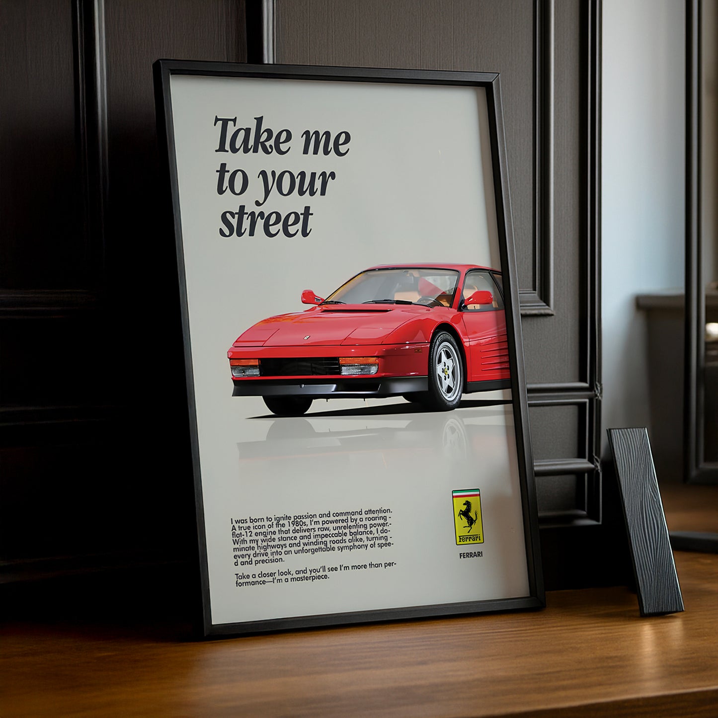 Cadre photo Ferrari Take me to your street