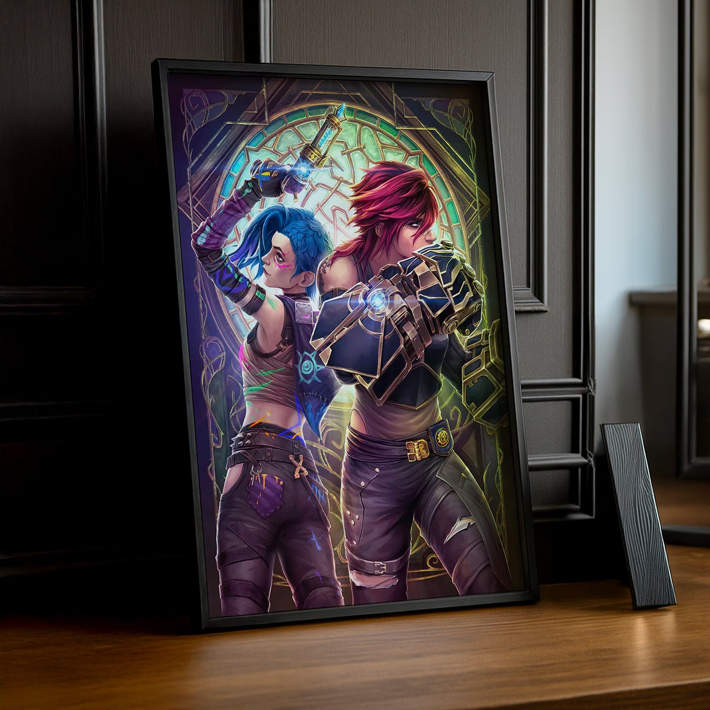 Cadre photo Vi x Jinx Arcane