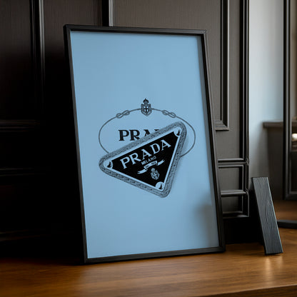 Cadre Photo Prada - Badge Bleu Ciel