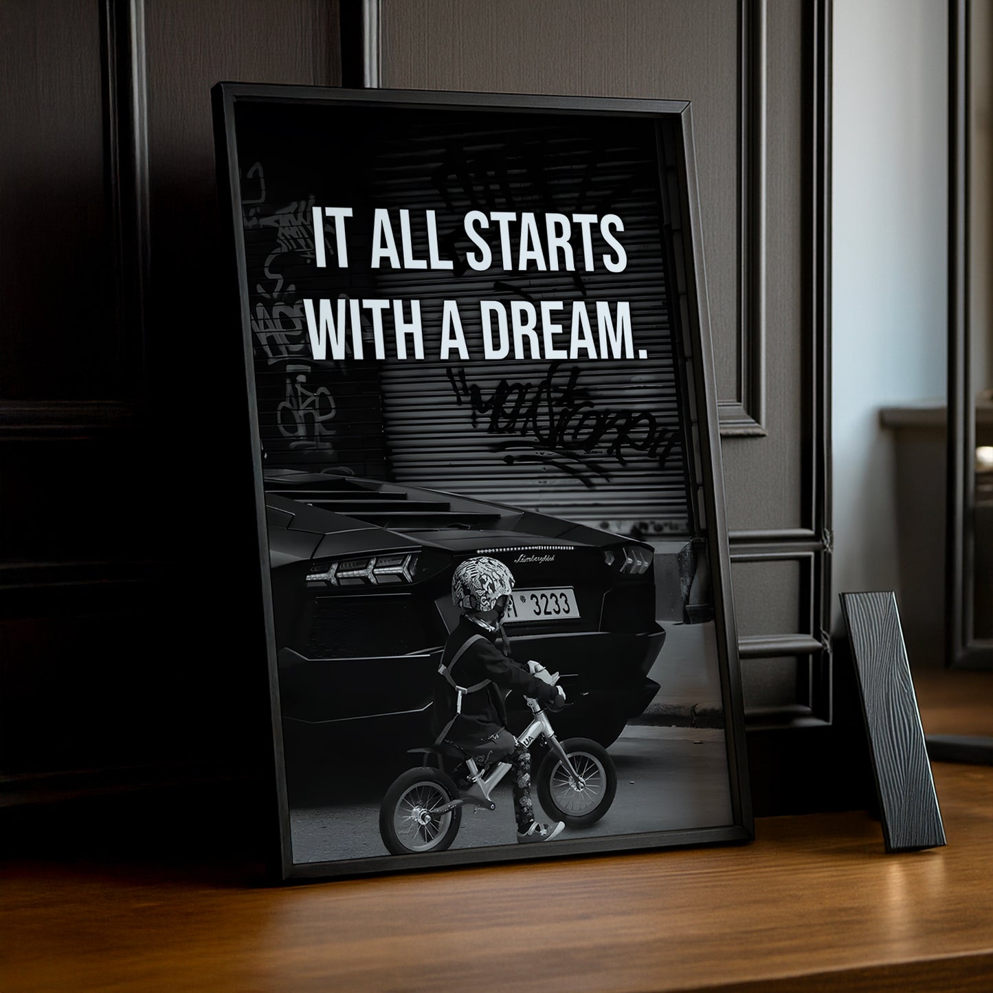 Cadre photo Motivation - It All Starts With A Dream