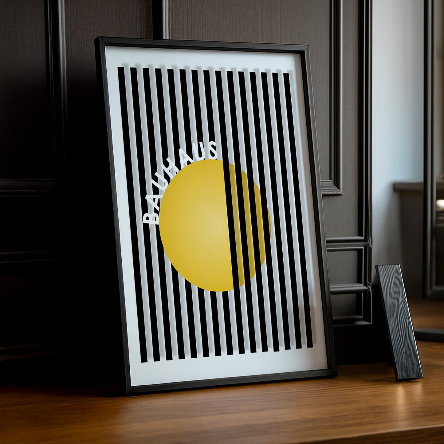 Cadre photo Bauhaus cercle jaune