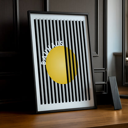 Cadre photo Bauhaus cercle jaune