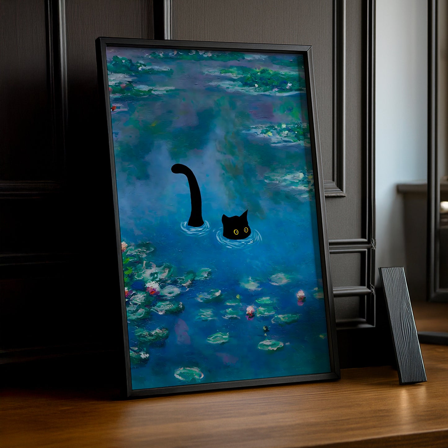 Cadre photo Chat swim