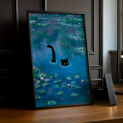 Cadre photo Chat swim