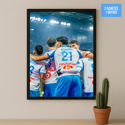 Poster encadrée Olympique de Marseille - Aguerd célébration