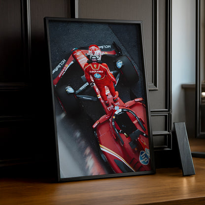 Poster encadrée Formule 1 - Leclerc