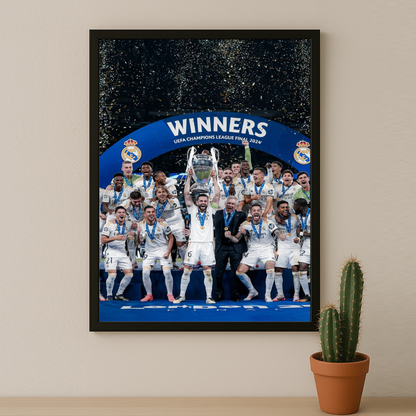 Cadre Photo Real Madrid Winners Ligue des Champions – Affiche HD Encadrée Papier Premium