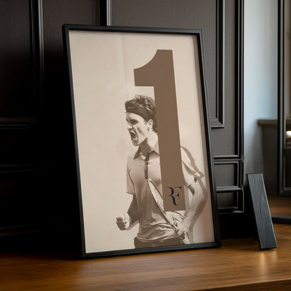 Poster Photo Tennis - Numéro 1 Roger Federer