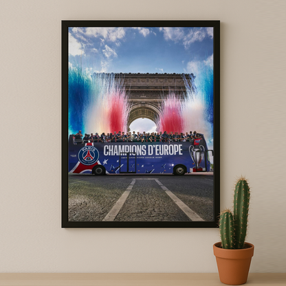 Cadre photo PSG Champion d'Europe