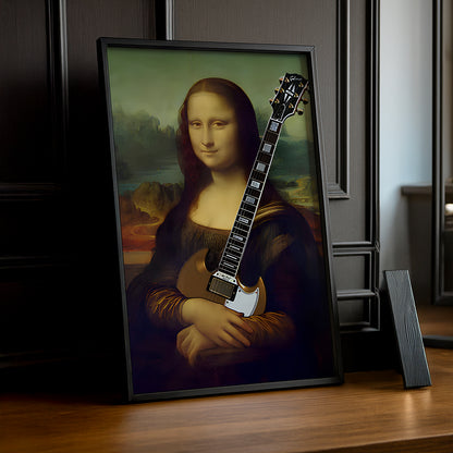 Cadre photo Mona Lisa La Joconde guitare