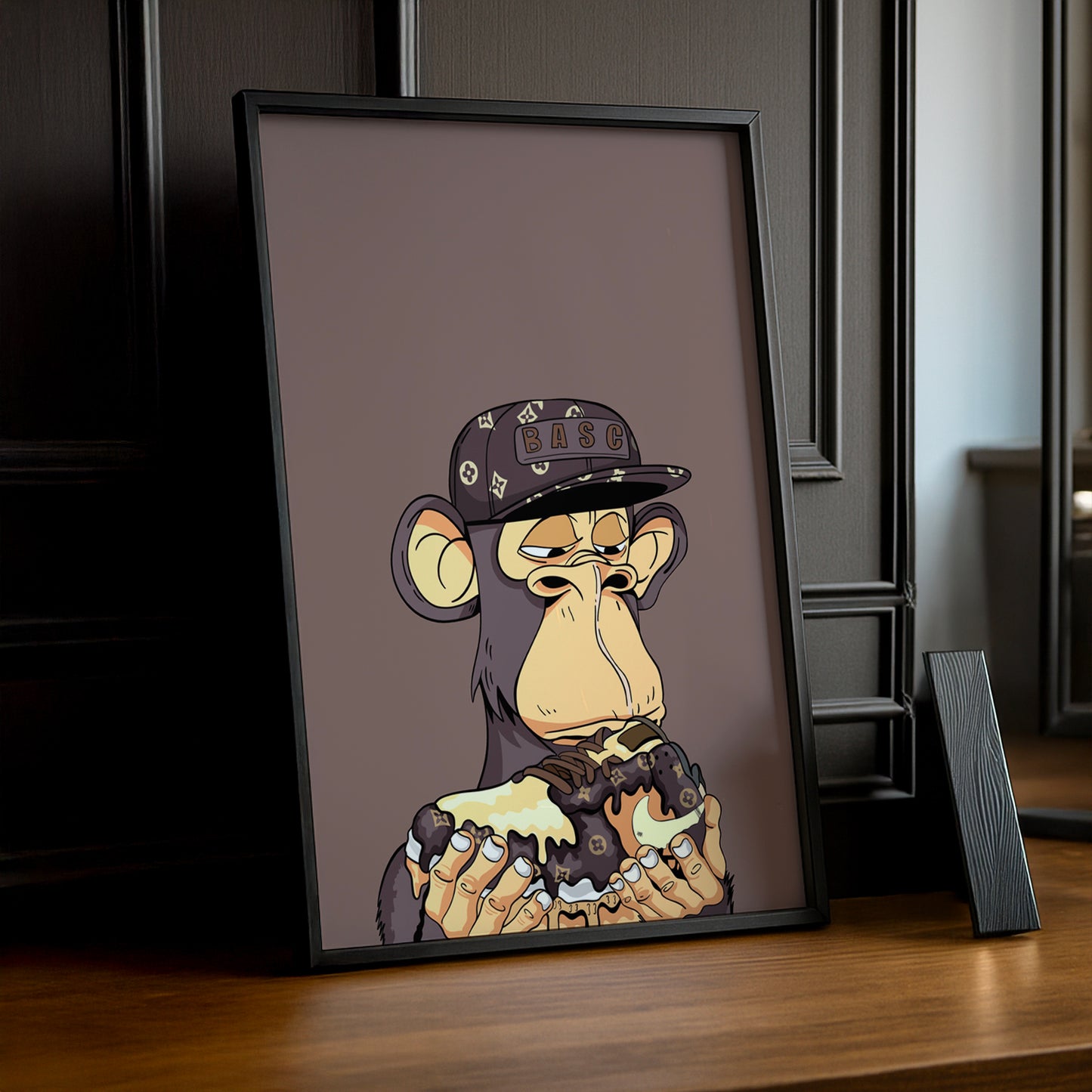 Cadre photo Bayc Ape Nike Air Force 1 x Louis Vuitton