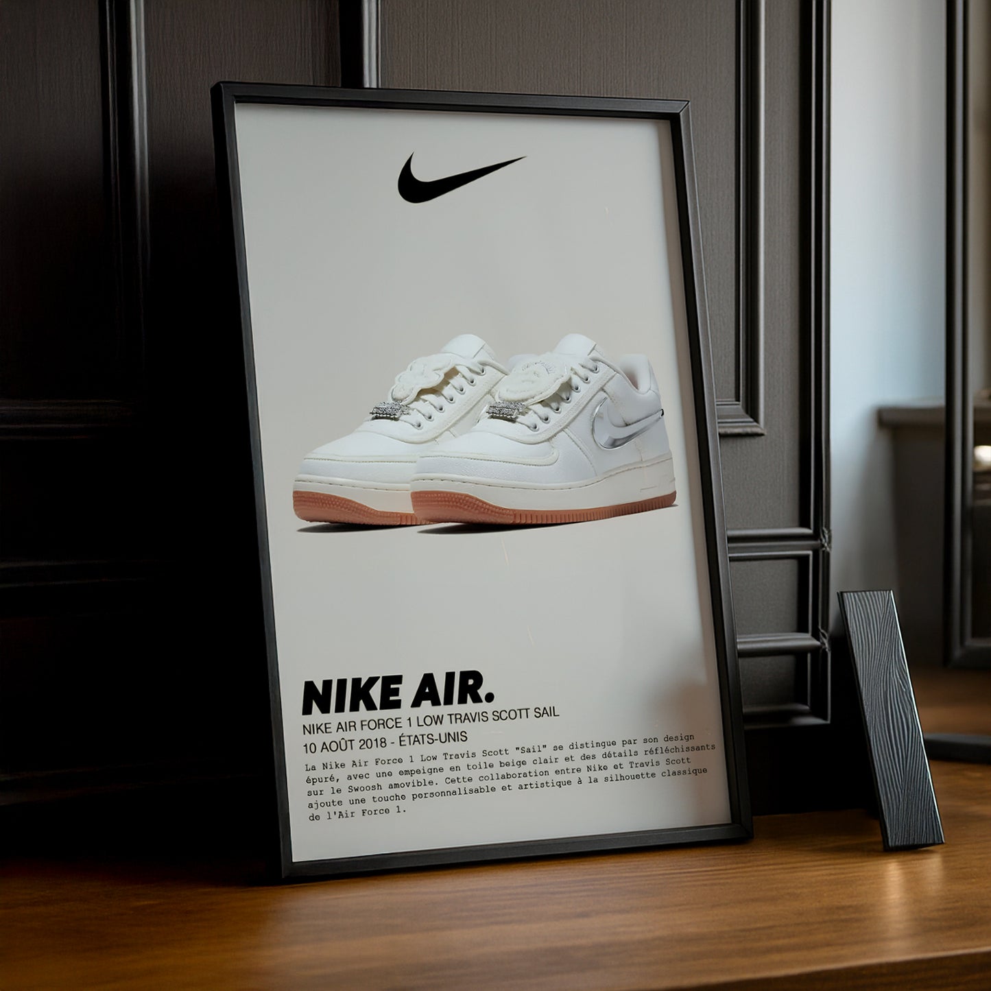 Cadre photo Travis Scott x Nike Air Force 1 Low Sail