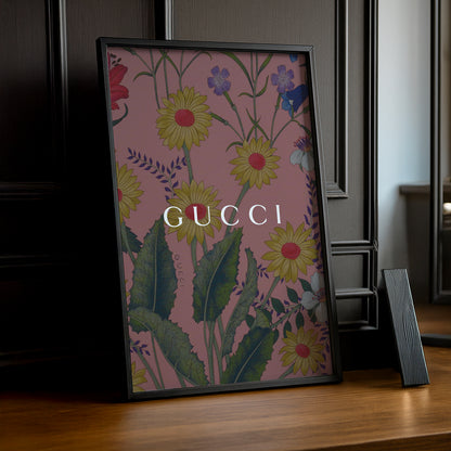 Cadre Photo Gucci - Dessin de fleurs