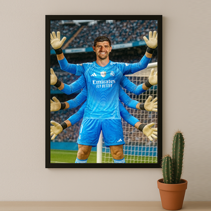 Cadre Photo Thibaut Courtois Real Madrid – Affiche HD Encadrée Papier Premium