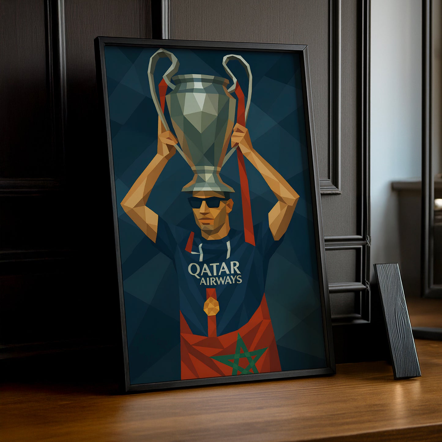 Cadre photo PSG illustration Achraf Hakimi