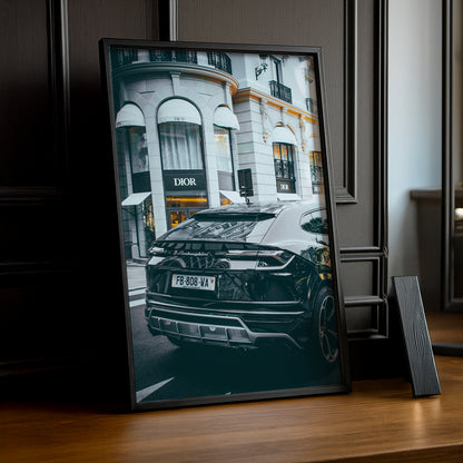 Poster Dior x Lamborghini Urus encadré