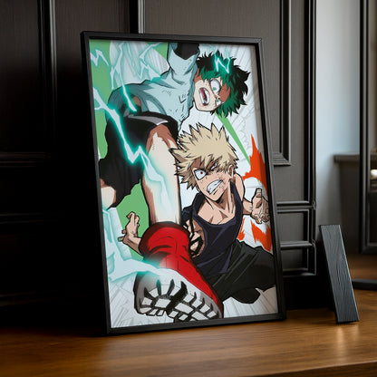 Cadre Photo My Hero Academia - Midoriya x Bakugo