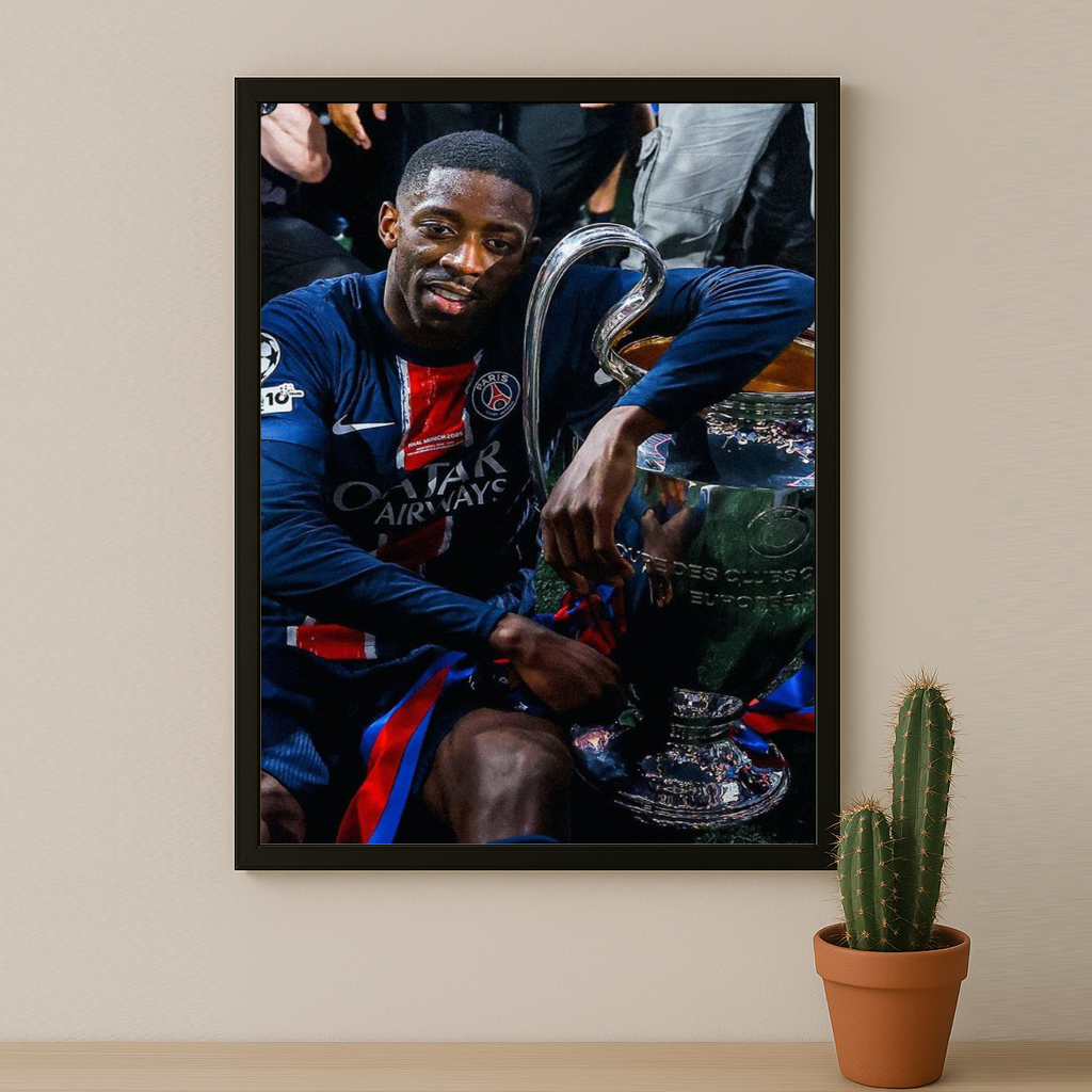Cadre photo Paris Saint-Germain LDC Dembélé
