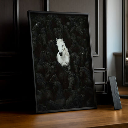 Cadre photo Équitation - Cheval White