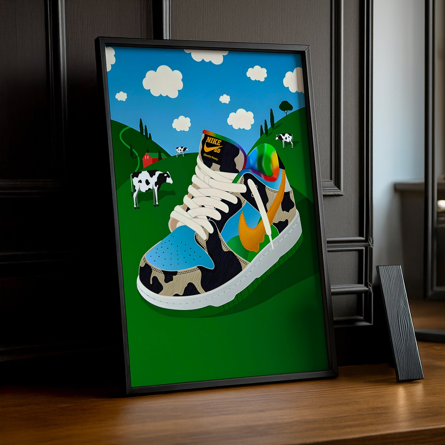 Cadre photo Nike SB Dunk Ben & Jerry's illustration