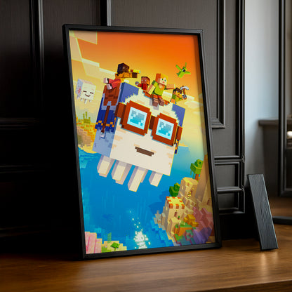 Cadre photo Minecraft - A la poursuite des cieux