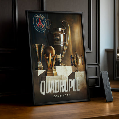 Cadre photo Paris Saint-Germain Quadruplé