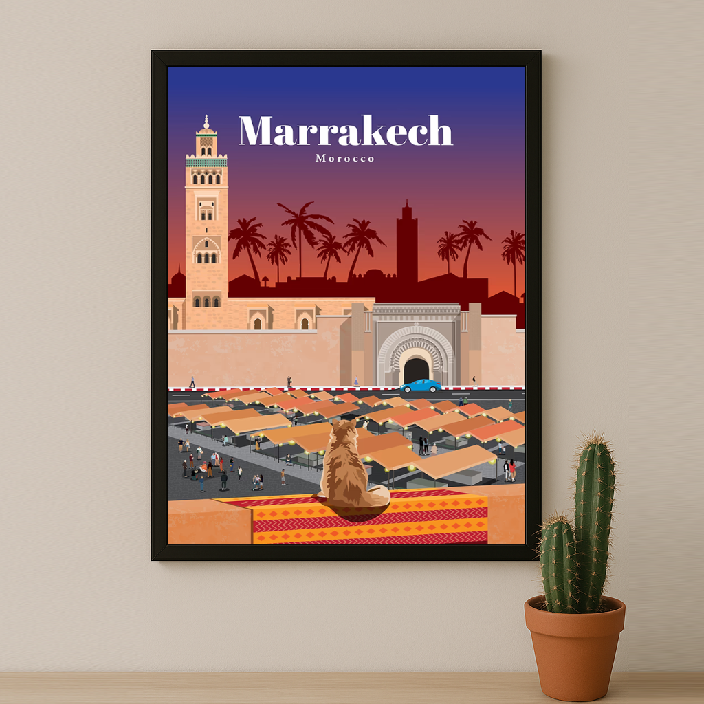 Maroc Marrakech - Poster