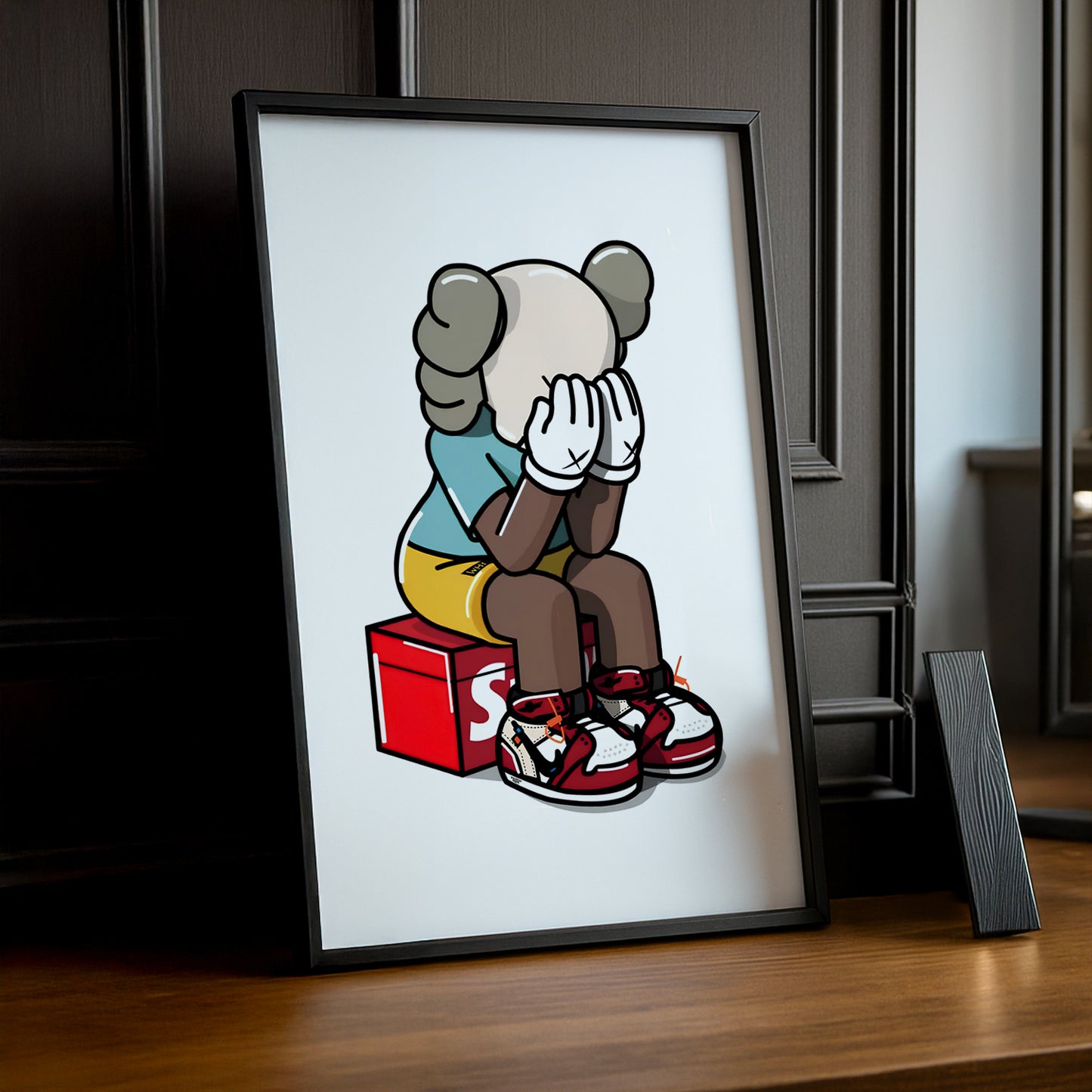 Poster encadré Kaws Supreme