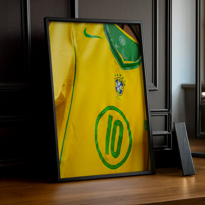 Poster Maillot Football - Brazil Retro