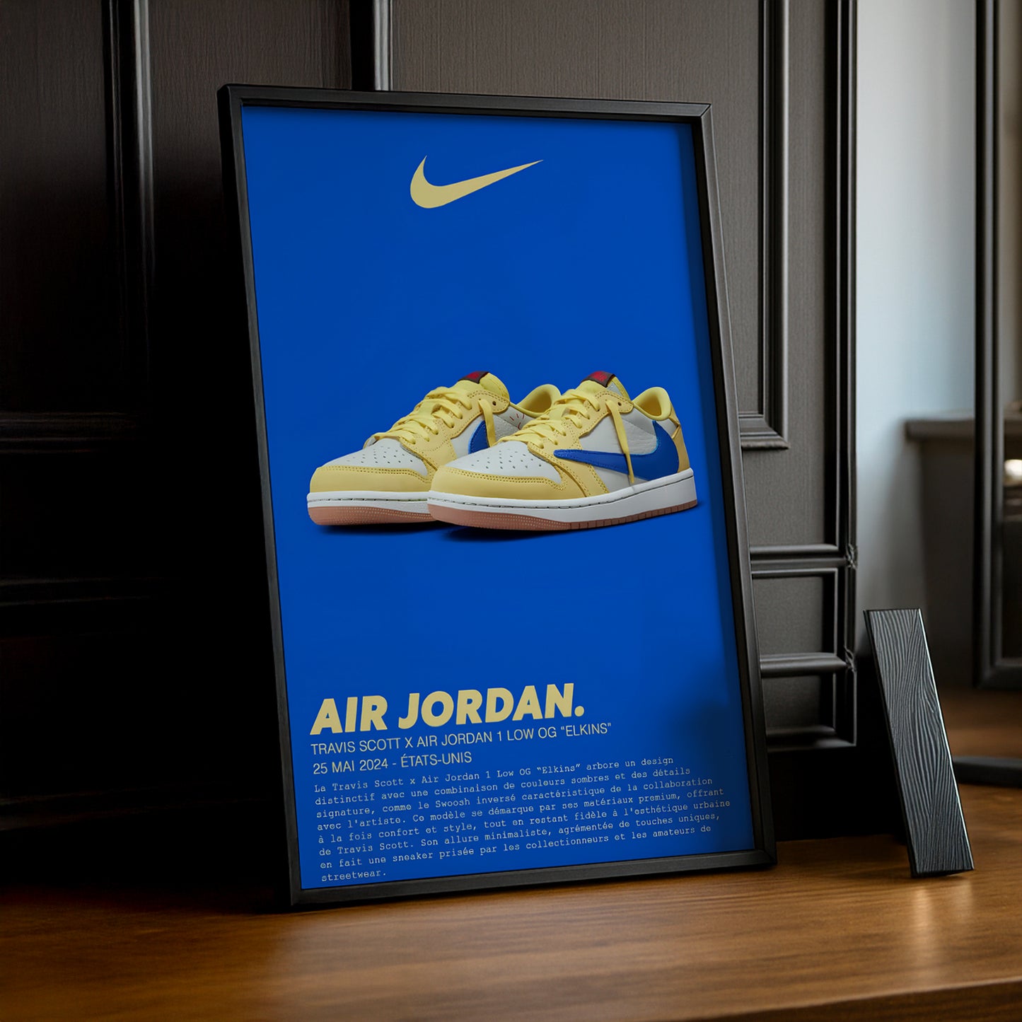 Cadre photo Travis Scott x Air Jordan 1 Low OG Elkins