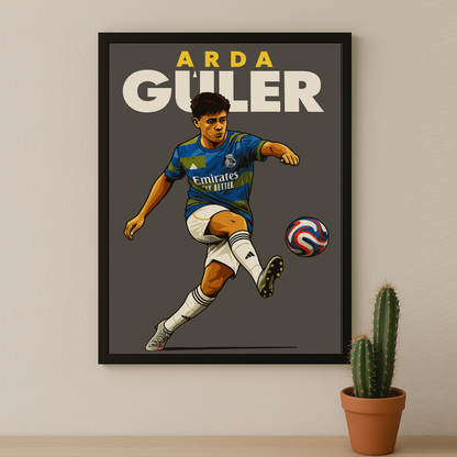 Cadre Photo Arda Güler Real Madrid – Affiche HD Encadrée Papier Premium