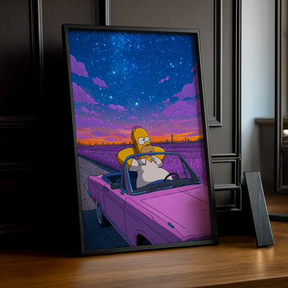 Cadre Photo Les Simpsons - Homer Simpson Balade en voiture