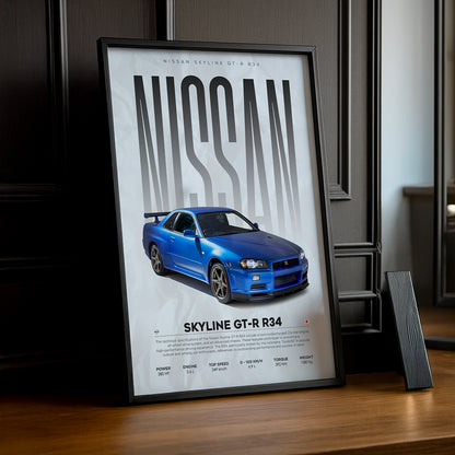 Cadre photo Nissan Skyline GT-R R34