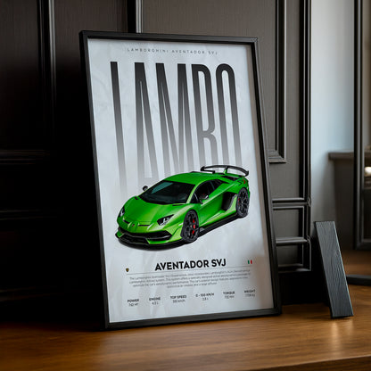 Cadre photo Lamborghini Aventador SVJ