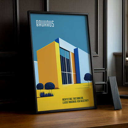 Cadre photo Bauhaus Architecture jaune