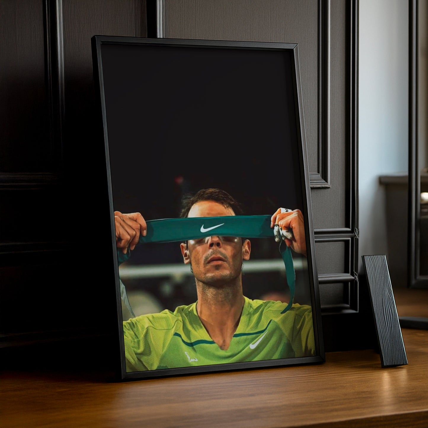 Cadre photo Tennis - Rafael Nadal Bandeau Vert
