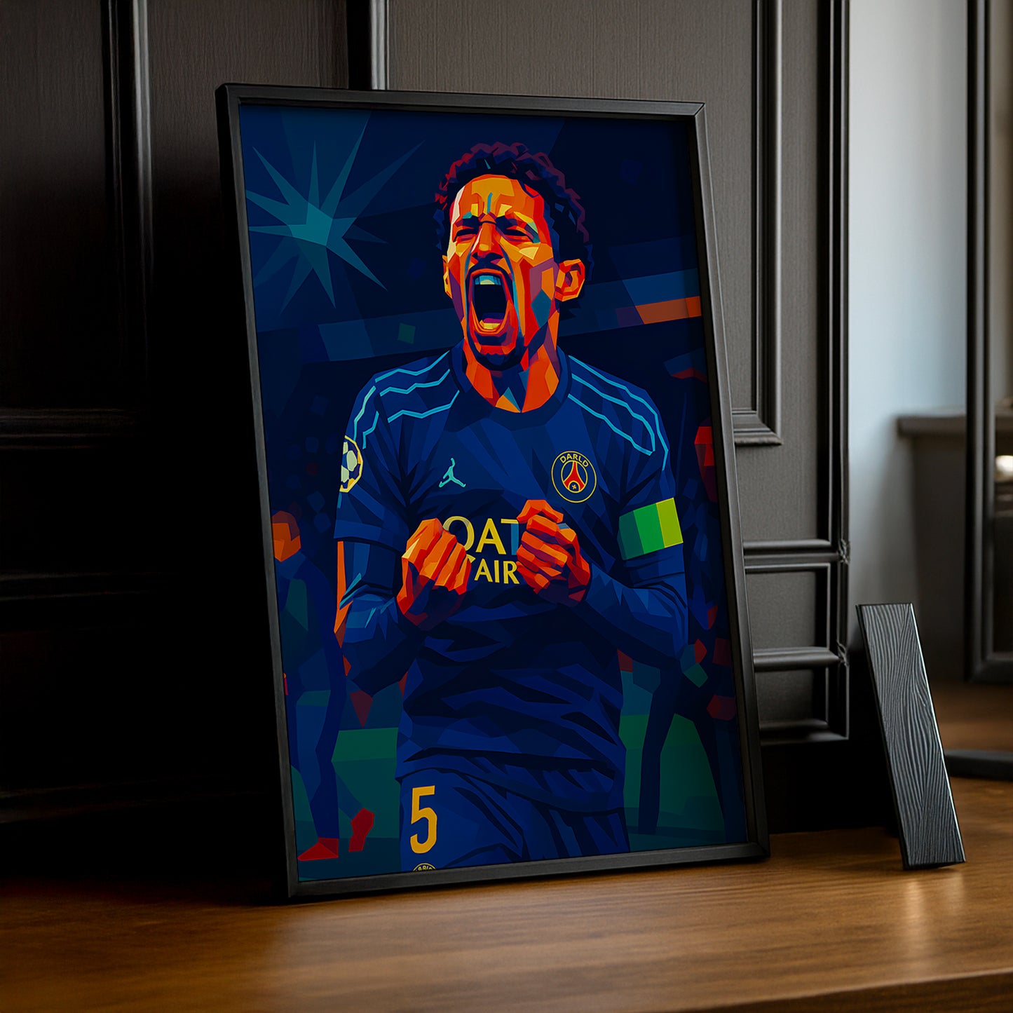 Cadre photo Paris Saint-Germain Marquinhos illustration