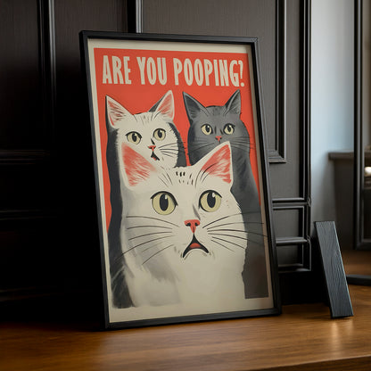 Cadre Photo Chat - Triple Chat Humour