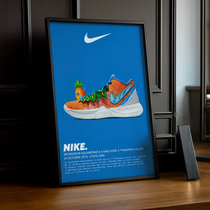Spongebob x Nike Kyrie 5 Pineapple House Bilderrahmen 