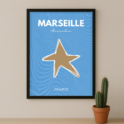 Olympique de Marseille Étoile - Poster