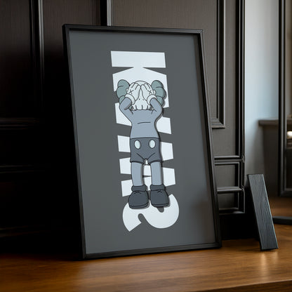 Poster Kaws gris