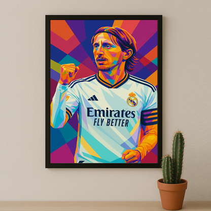 Cadre Photo Modric Real Madrid – Affiche HD Encadrée Papier Premium