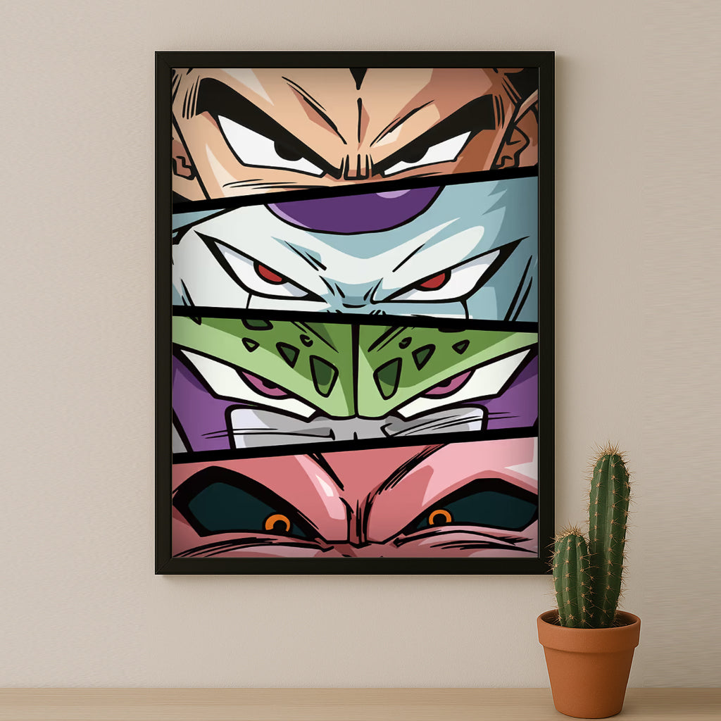Poster Dragon Ball Z - Eyes Villians DBZ
