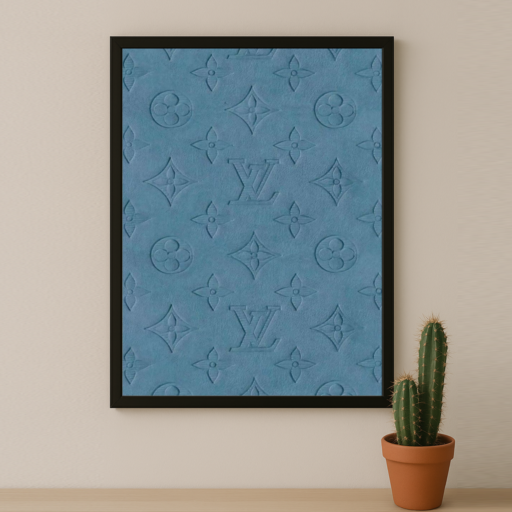 Cadre photo Louis Vuitton motif bleu