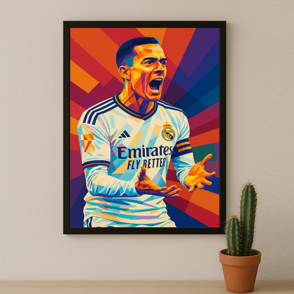 Cadre Photo Lucas Vázquez Real Madrid – Affiche HD Encadrée Papier Premium