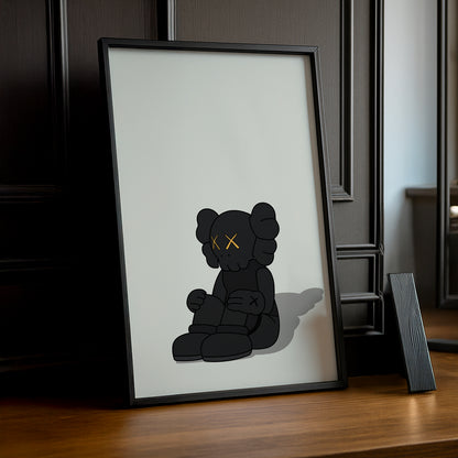Cadre photo Kaws black