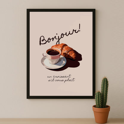 Cadre photo Coffee Lover - Croissant