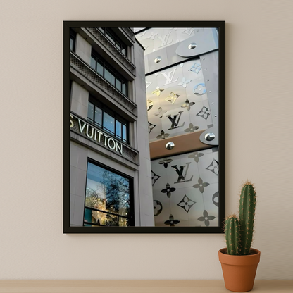 Cadre photo Louis Vuitton devanture en verre