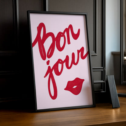 Cadre photo Citation - Bonjour